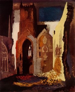 Eine Ruine von John Piper, harmonisierende dekorative Balance, 1949 von John Piper