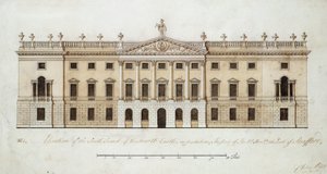 Wentworth Castle, Entwurf für die Südfront, ca. 1760