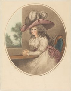 Anne Ward Morland (Delia in der Stadt) von John Raphael Smith after George Morland