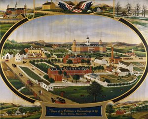 Ansichten der Gebäude und Umgebung des Berks County Almshouse von John Rasmussen