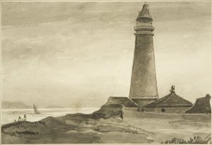 Der Flat Holm Leuchtturm