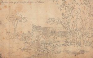 Zerbrochene Seite des Amphitheaters in Rom von John Robert Cozens