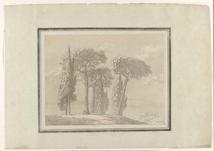 Italienische Kiefer und Zypresse von John Robert Cozens