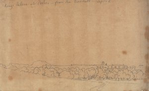 Königspalast in Portici vom Boschetto, 2. September von John Robert Cozens