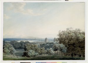 London vom Greenwich Hill, ca. 1791 von John Robert Cozens