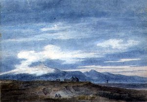 Hirtenhütte am Rand der Pontinischen Sümpfe, zwischen Valetri und Terracina von John Robert Cozens