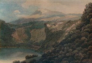 Der See und die Stadt Nemi, 1778 von John Robert Cozens