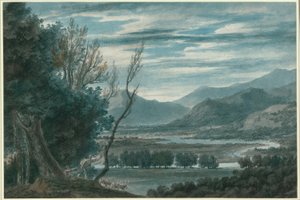 Das Tal des Eisak bei Brixen in Tirol von John Robert Cozens