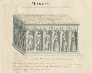 Madeley Church - Denkmal für Randolf Egerton (Feder- und Tuschzeichnung, 19. Jh.)