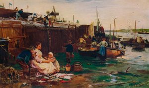 Fischerleute in St. Ives, 1893