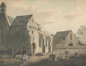 Kirche, Kirchhof und Figuren (Der Friedhof)