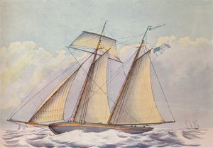Amerikanischer Topsail-Schoner, 1825