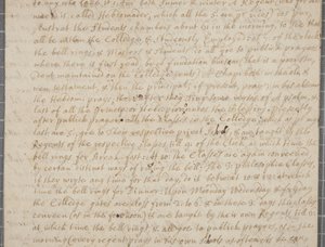 Ein Brief von John Row, einem Studenten in St. Andrews, an seinen Onkel, 1691