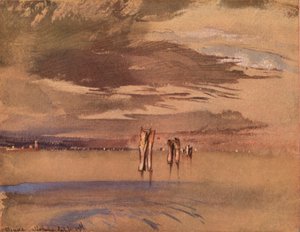 Ein grauer Morgen in der Nähe von Venedig, 19. Jahrhundert
