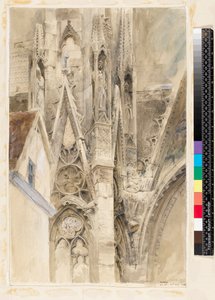 Eingang zum Südquerhaus der Kathedrale von Rouen, 1854 von John Ruskin