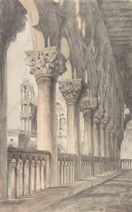 Loggia des Dogenpalastes, Venedig, 1849-50 von John Ruskin