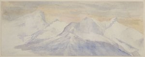 Schneebedeckte Alpen von John Ruskin
