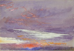 Studie der Morgendämmerung: lila Wolken, März 1868