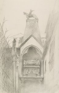 Studie des Grabes von Can Grande della Scala in Verona, Mai-August 1869 von John Ruskin