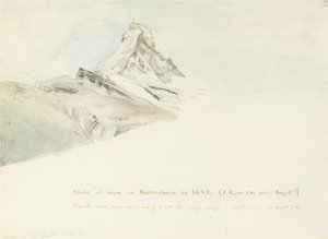 Das Matterhorn, Schweiz, von Nordosten, 1849 von John Ruskin