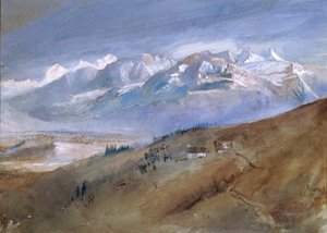 Blick aus meinem Fenster in Mornex, wo ich ein Jahr blieb, 1862