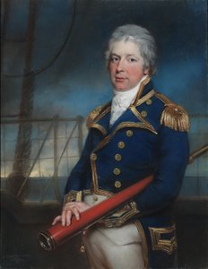 Porträt von Konteradmiral William Pierrepont (1767-1813). von John Russell