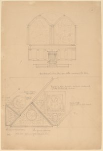 Studie eines Altars und Deckenpaneele von John Russell Pope