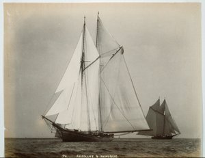 Die Schoner-Yachten RESOLUTE und REPUBLIC, wahrscheinlich 1890er von John S. Johnston