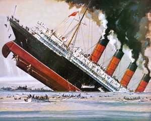 Untergang der Lusitania im Mai 1915