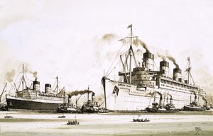Die Queen Elizabeth und Queen Mary