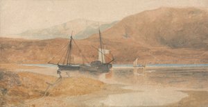 Barmouth Mündung mit Cader Idris, Nordwales von John Sell Cotman