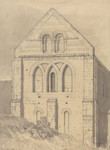 Kirche von Graville nahe Havre de Grace, Normandie: Ende des Nordquerhauses von John Sell Cotman