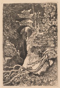 Teufelsbrücke, Cardiganshire von John Sell Cotman