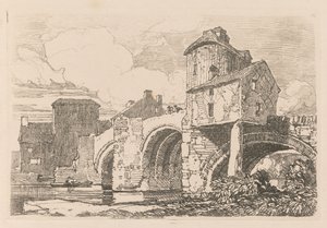 Liber Studiorum: Tafel 26, Monnow Bridge, Monmouthshire von John Sell Cotman