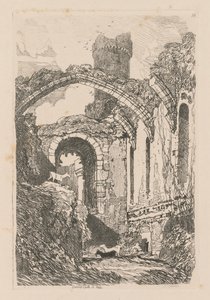 Liber Studiorum: Platte 33, Conway Castle, N. Wales, 1838 von John Sell Cotman