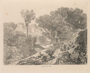 Liber Studiorum: Platte 6, Das Urteil des Midas, 1838 von John Sell Cotman