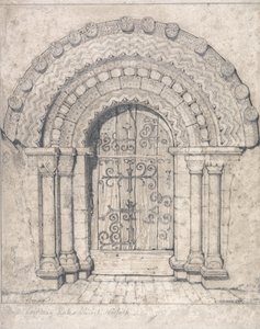 Nordportal der Hales Kirche, Norfolk von John Sell Cotman