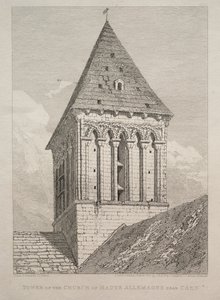 Turm der Kirche von Haute Allemagne bei Caen von John Sell Cotman