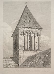 Turm der Kirche von Haute Allemagne bei Caen von John Sell Cotman