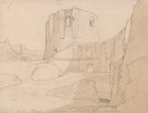 Ansicht des Donjons von Chateau Gaillard, bei Andelys, Normandie von John Sell Cotman