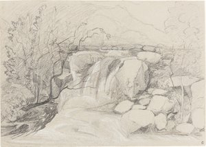 Wasserfall mit Felsen