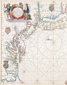 Eine Karte der Seeküsten von Neuengland, New Jersey, Virginia, Maryland und Carolina von Cape Cod bis Cape Hatteras