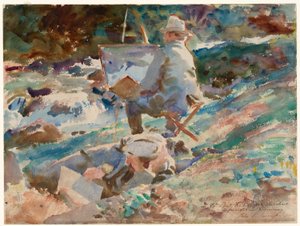 Ein Künstler an seiner Staffelei von John Singer Sargent