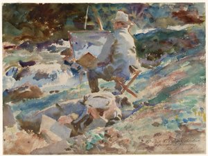 Ein Künstler an seiner Staffelei von John Singer Sargent