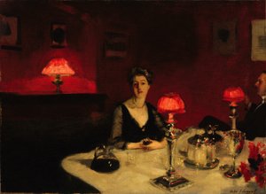 Le verre de porto (Ein Abendessen bei Nacht) von John Singer Sargent
