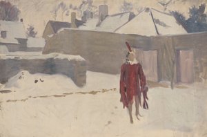 Männchen im Schnee