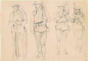 Studien für "Entering the War" [recto]