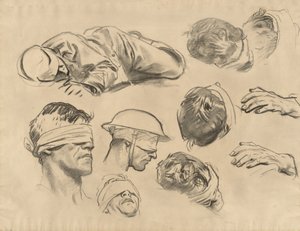 Studien für Gassed, 1918-1919
