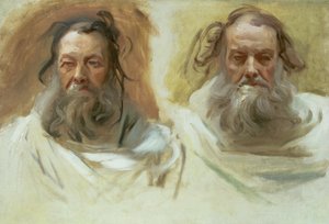 Studie von zwei Köpfen: Die Propheten, ca. 1892