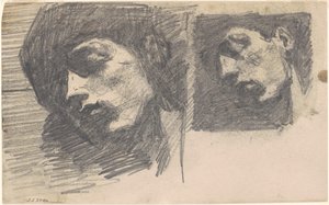 Zwei Köpfe, 1875-1880 von John Singer Sargent
